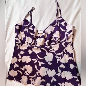 purple floral top